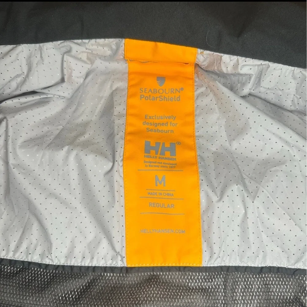 Helly Hansen Men Seabourn Expedition Full Zip Jacket Polar Shield Parka Orange M - Picture 5 of 11